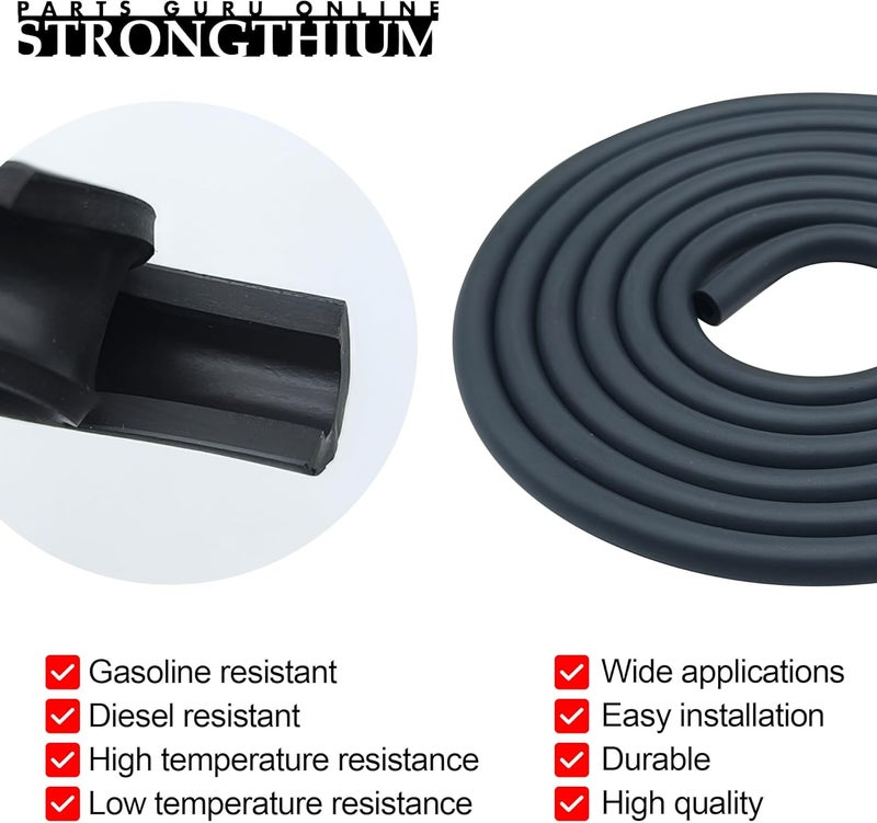 Strongthium 3/16 Fuel Line Hose Set with 10 Pieces Clamps Rubber Gas Tube for ATV Go-carts Mini Bikes 196cc 212cc 6.5hp 5.5hp 8hp 9hp 11hp 13hp Small Engines Generators 6.6 FT - Image 3